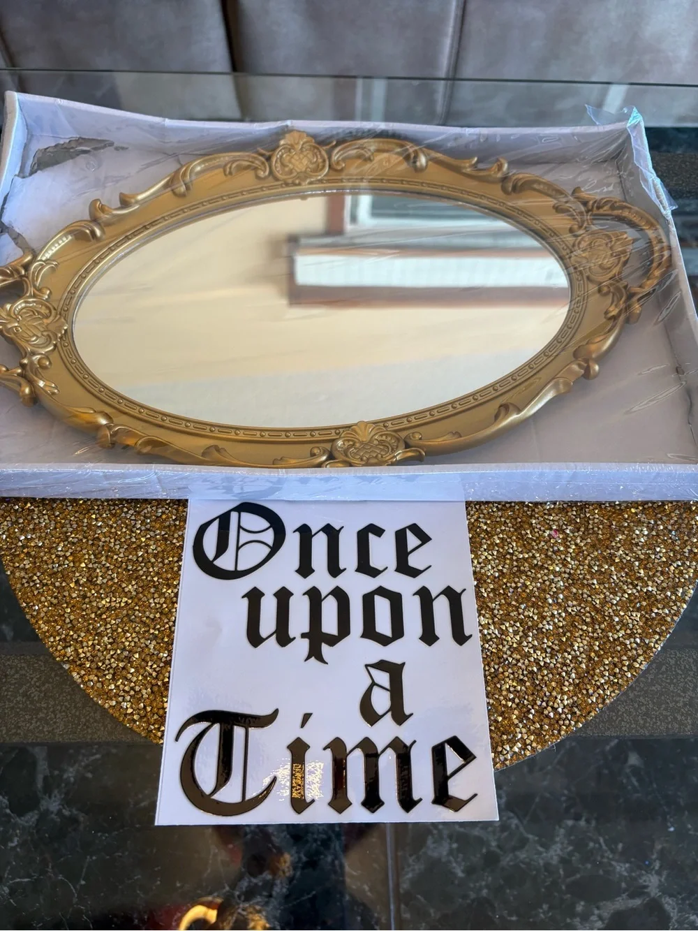 Princess NWT Oval 'Once Upon a Time' Mirror/Tea Birthday, Baby shower, Wedding
